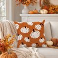 thumbnail image 7 of Fall Pumpkin Pillow Covers, Thanksgiving Decorative Pillow Case with Hidden Zipper Polyester Fabric, Autumn Harvest Home Decor for Sofa Couch Bed Bedroom, 17.7 x 17.7 Inch, 7 of 7