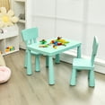 thumbnail image 5 of Gymax Kids Table & 2 Chairs Set Toddler Activity Play Dining Study Desk Baby Gift Green, 5 of 10