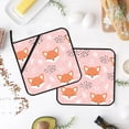 thumbnail image 4 of PRIYAL Lemon Fruits Pot Holders Set of 2 Heat Resistant & Non Slip Potholders, White Flower Oven Hot Pads for Kitchen Cooking Baking Barbecue, 4 of 14