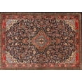 thumbnail image 1 of Ahgly Company Indoor Rectangle Traditional Orange Salmon Pink Medallion Area Rugs, 7' x 9', 1 of 6