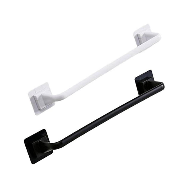 2 barras para toallas de cocina para colgar en la pared. Largo Blanco Negro
