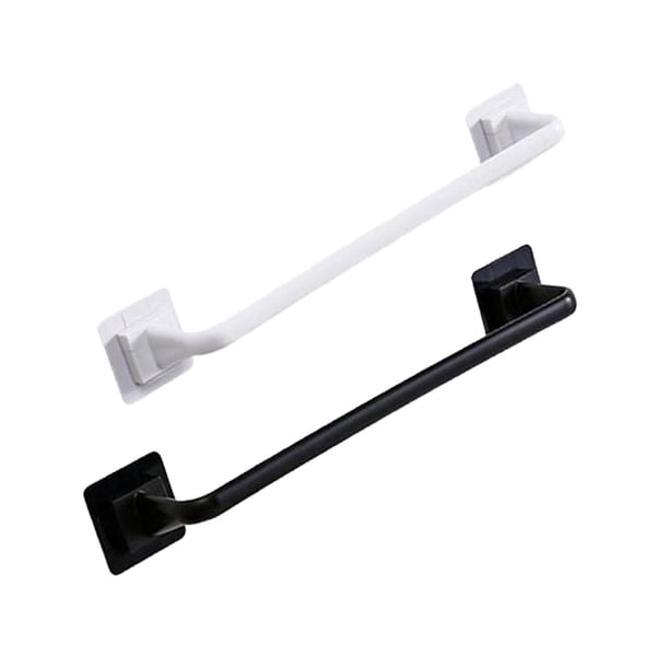 2x Estable Cocina Baño Sobre Gabinete Toallero Largo Blanco Negro Baoblaze Estante de trapo