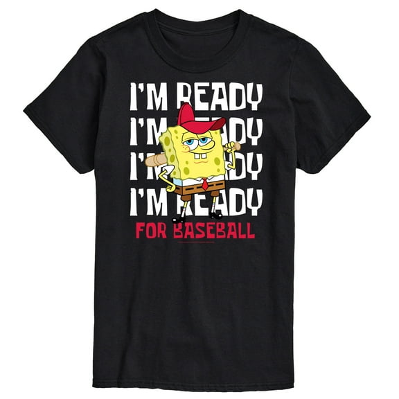 SpongeBob SquarePants - Ready For Baseball - Men's Short Sleeve Graphic T-Shirt