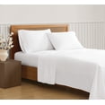 thumbnail image 3 of Truly Soft Green 100% Recycled Microfiber Polyester White 5-Piece Split King, Solid Casual themed, Adult Bedding, OEKO-TEX Certified, 3 of 9