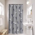 thumbnail image 2 of Stall Shower Curtain 36Wx72HInch, Dark Grey Branch Floral Minimalist Shower Curtain Set for Bathroom, Water Resistant Polyester Fabric Machine Washable, 2 of 5
