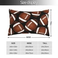 thumbnail image 2 of Honeii Brown Football On Black Print Pillow Cases,Plush Throw Pillow Covers,Decorative Pillowcase for Sofa, Couch, Living Room-16"x24", 2 of 6