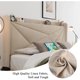 thumbnail image 5 of King-size bed frame with C-shaped and USB ports, padded platform bed frame with wingback storage headboard My Lux Decor Round, 5 of 9