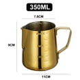 thumbnail image 2 of 1 x 360ml Stainless Steel Tip Pull Tank Coffee Creamer Inside and Outside Graduated Measuring Cupsgolden, 2 of 5