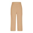 thumbnail image 6 of zaveiop Women Bootcut Yoga Tall Dress Cropped Pants Flare Long Trousers Work Stretchy Business Casual Slacks Pockets (Z2-Light Yellow, XXL), 6 of 6