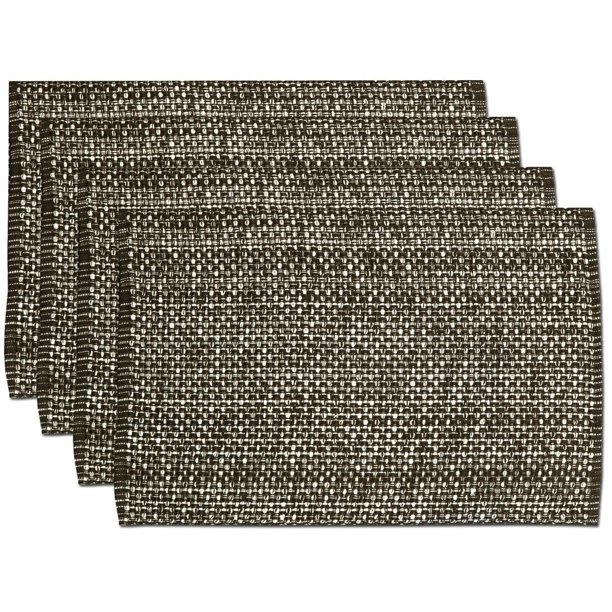 Juego de 4 manteles Individuales 100% algodón para Comedor, rectangulares, Tela Tejida de Dos Tonos, 13 x 19 Pulgadas, Suave y Duradera