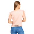 thumbnail image 3 of Blusa Mujer Manga Corta Mesh Rosa Casual Con Amarre rosa CH Incógnita 330666, 3 of 5