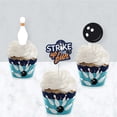 thumbnail image 3 of Big Dot of Happiness Strike Up the Fun - Bowling - Cupcake Decoration - Birthday Party or Baby Shower Cupcake Wrappers and Treat Picks Kit - Set of 24, 3 of 7