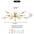 thumbnail image 3 of Garwarm 10 Lights Modern Sputnik Ceiling Chandelier Gold Industrial Ceiling Lamp Mid Century Semi Flush Mount Ceiling Light Fixture for Kitchen Dining Room Living Room Bedroom Foyer Lighting, 3 of 13