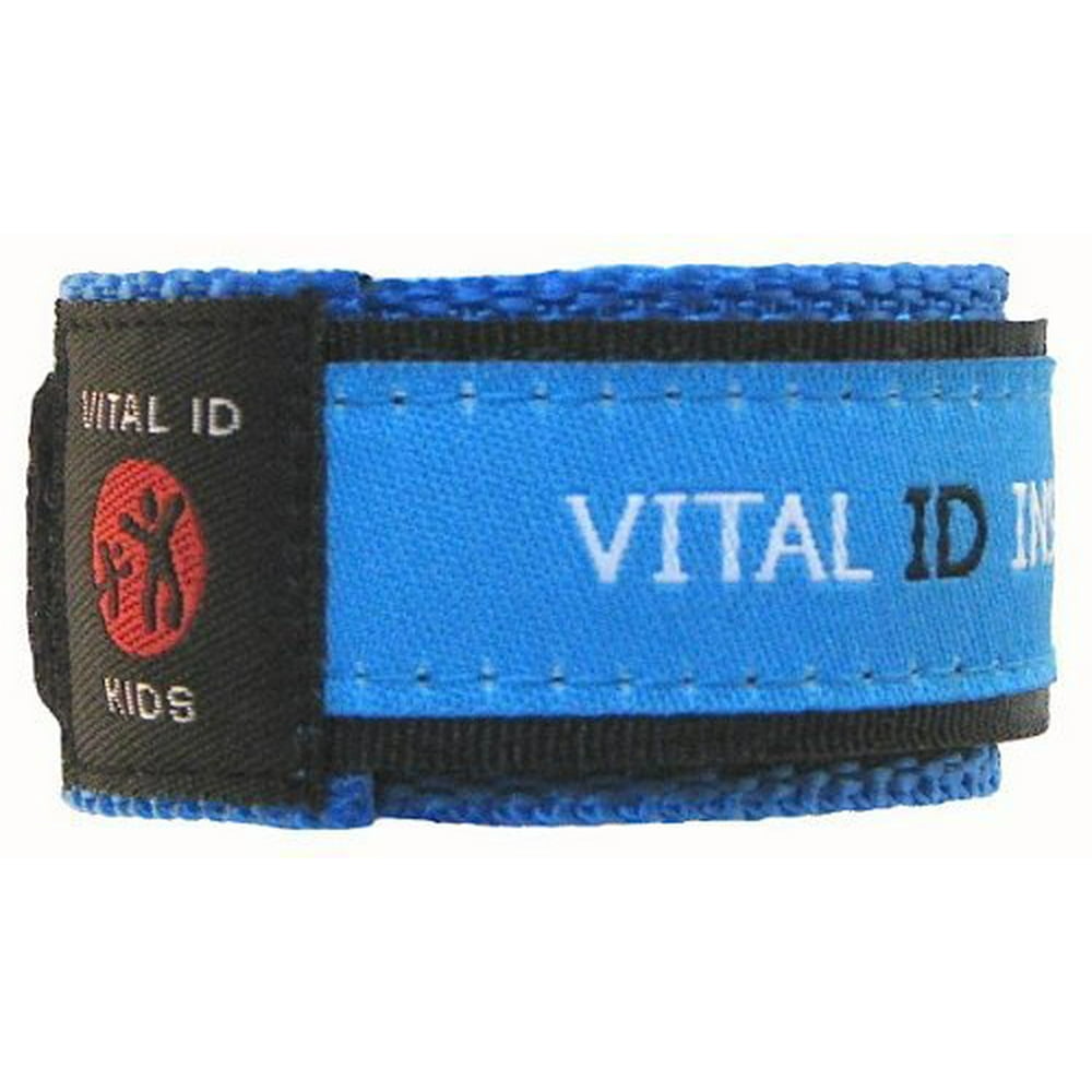Vital ID Child ID Adjustable Safety Alert Bracelet/Wristband Green