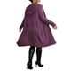thumbnail image 4 of Cárdigan informal liso con capucha, manga larga, morado, talla grande (para mujer), 4 of 5