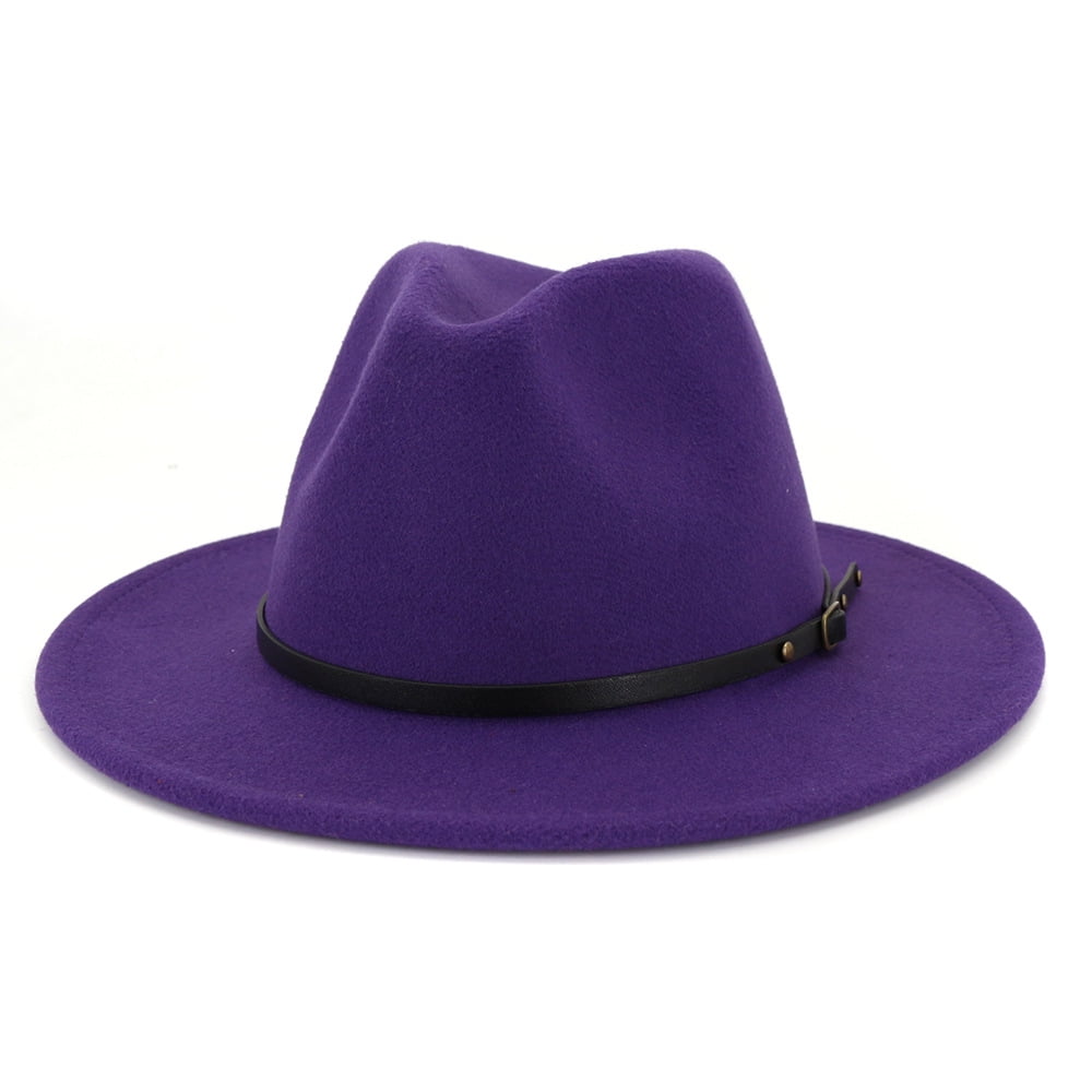 Purple Fedora Hat One Size