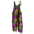 thumbnail image 2 of Jinhomg Mardi Gras Themed Women's Print Overalls Casual Adjustable Strap Loose Fit Jumpsuit with Pockets for Everyday Outfits Multicolor XXXXXL, 2 of 5