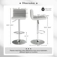 thumbnail image 2 of Costway Set of 2 Bar Stools Adjustable Barstool PU Leather Swivel Pub Chairs Armless, 2 of 9