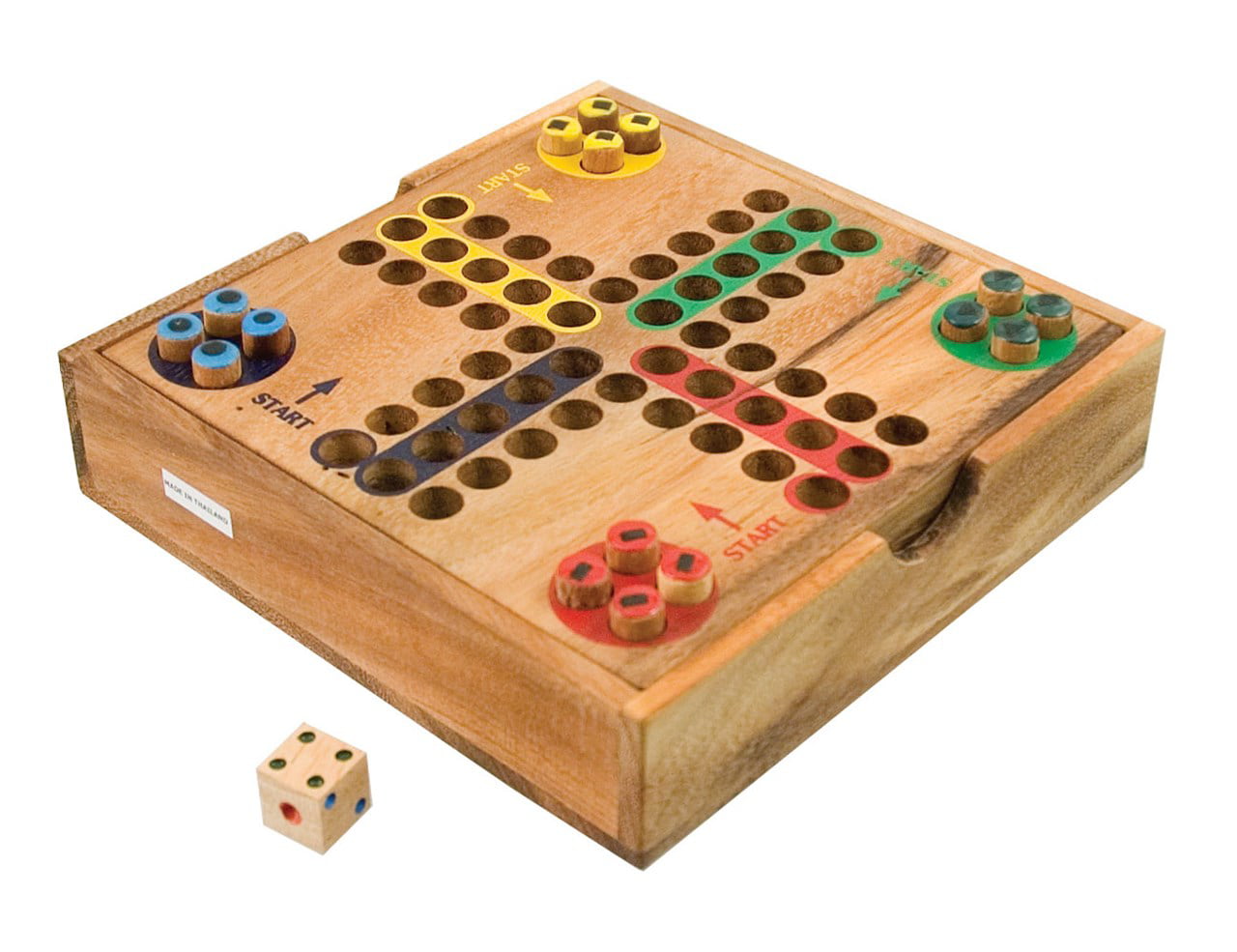 Free P&P Solid wooden ludo board Game 19 x 19 inches