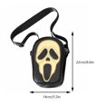 thumbnail image 2 of Bolso de mano de cuero unisex con correa ajustable PU con cremallera Sling Bag Halloween Candy Bag, 2 of 6