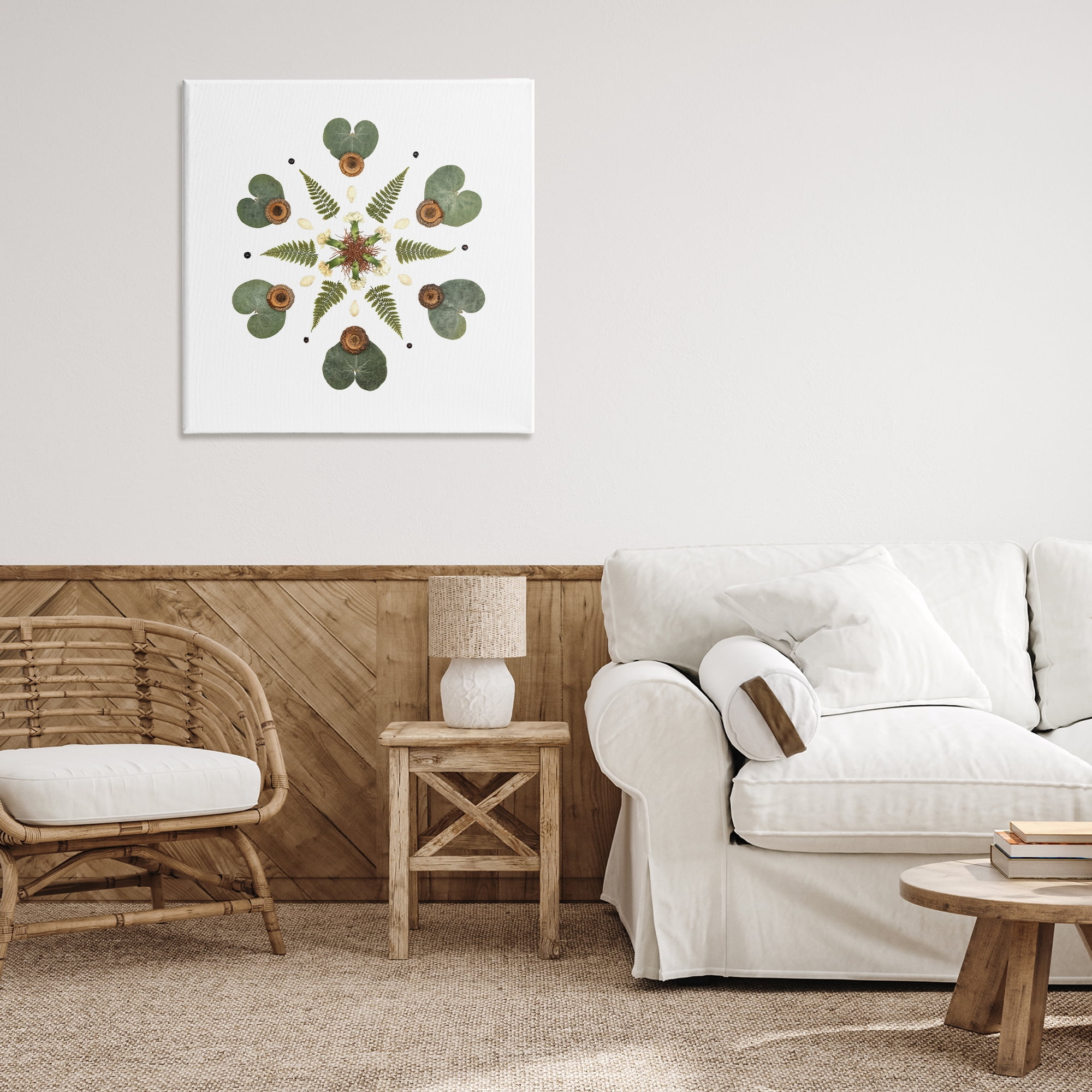 Stupell Industries Lily Pad & Fern Mandala Canvas Wall Art, design by Beth Adoette