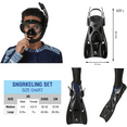 thumbnail image 6 of Reef Tourer Adult Single-Window Mask, Snorkel and Fin Set with Travel Bag, Blue, Large (9-15), 6 of 9