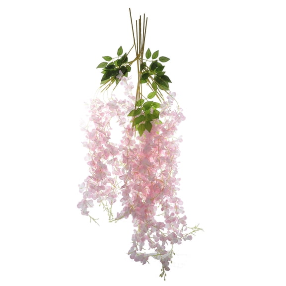 ELAYARD Lifelike Pink Hanging Wisteria for Wedding and Door Decor 6Pcs