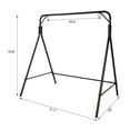thumbnail image 4 of Tcbosik Swing Stand with Rings and Metal Frame, Swing Chair Stand for Outdoor Lawn Garden Backyard, Black, 4 of 9
