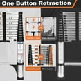 thumbnail image 2 of Jocauto 10.5 FT Button Retraction Aluminum Extension Ladder with 2 Triangle Stabilizers, Multi-Purpose Telescoping Ladder with Slow Down Design, 330lbs Max Capacity, 2 of 7