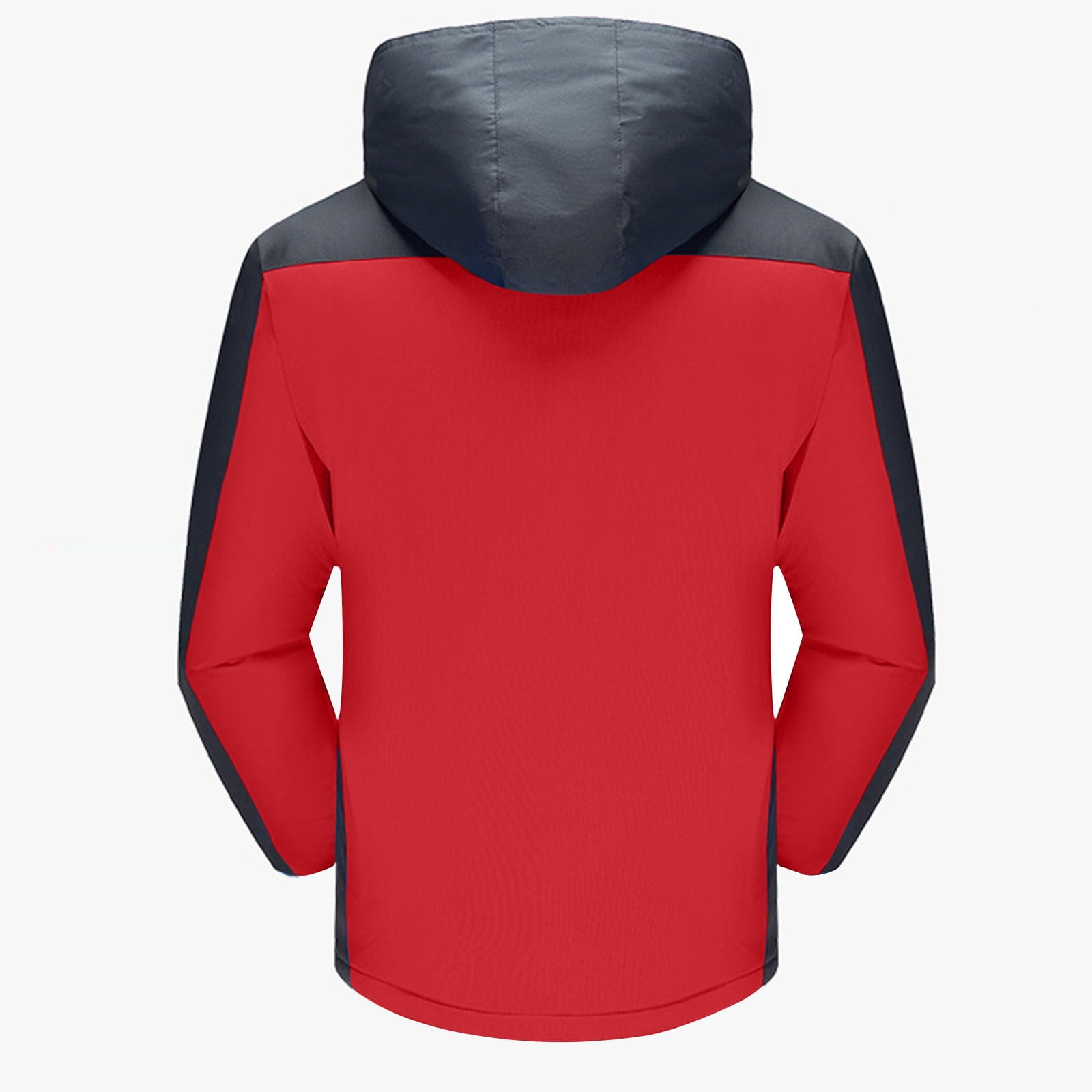 Zpanxa Men's Color Block Fleece Jacket with Detachable Zipper and
