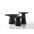 thumbnail image 3 of Bili Ensemble de 3 Pcs Table Basse Ronde - Bout de Canapé et Console - Bois Noir Ébène, 3 of 6