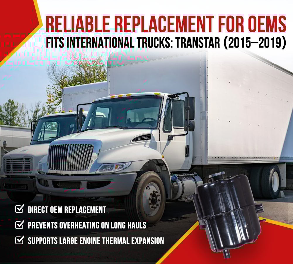 thumbnail image 5 of Coolant Reservoir Tank with Cap Fits for International TranStar (2015-2019) Replaces 2508124C1, 2508124C3, 603-5131, 575.10313 – 5L Capacity, 15 PSI Rated, 5 of 15