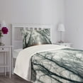 thumbnail image 3 of Ambesonne Nature Quilted Bedspread Set 2 Pcs, Autumn Sky and Leaves, Twin Size, Grey Red, 3 of 5