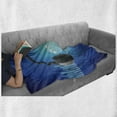 thumbnail image 5 of Music Soft Flannel Fleece Throw Blanket, Headphones Earphones Heart Shape Disk on Circular Geometrical Background, Cozy Plush for Indoor and Outdoor Use, 50" x 70", Royal Blue and Grey, by Ambesonne, 5 of 5