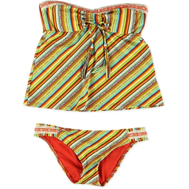 Lucky Brand Santiago Side Tab Bandini de 2 piezas para mujer, naranja, pequeño