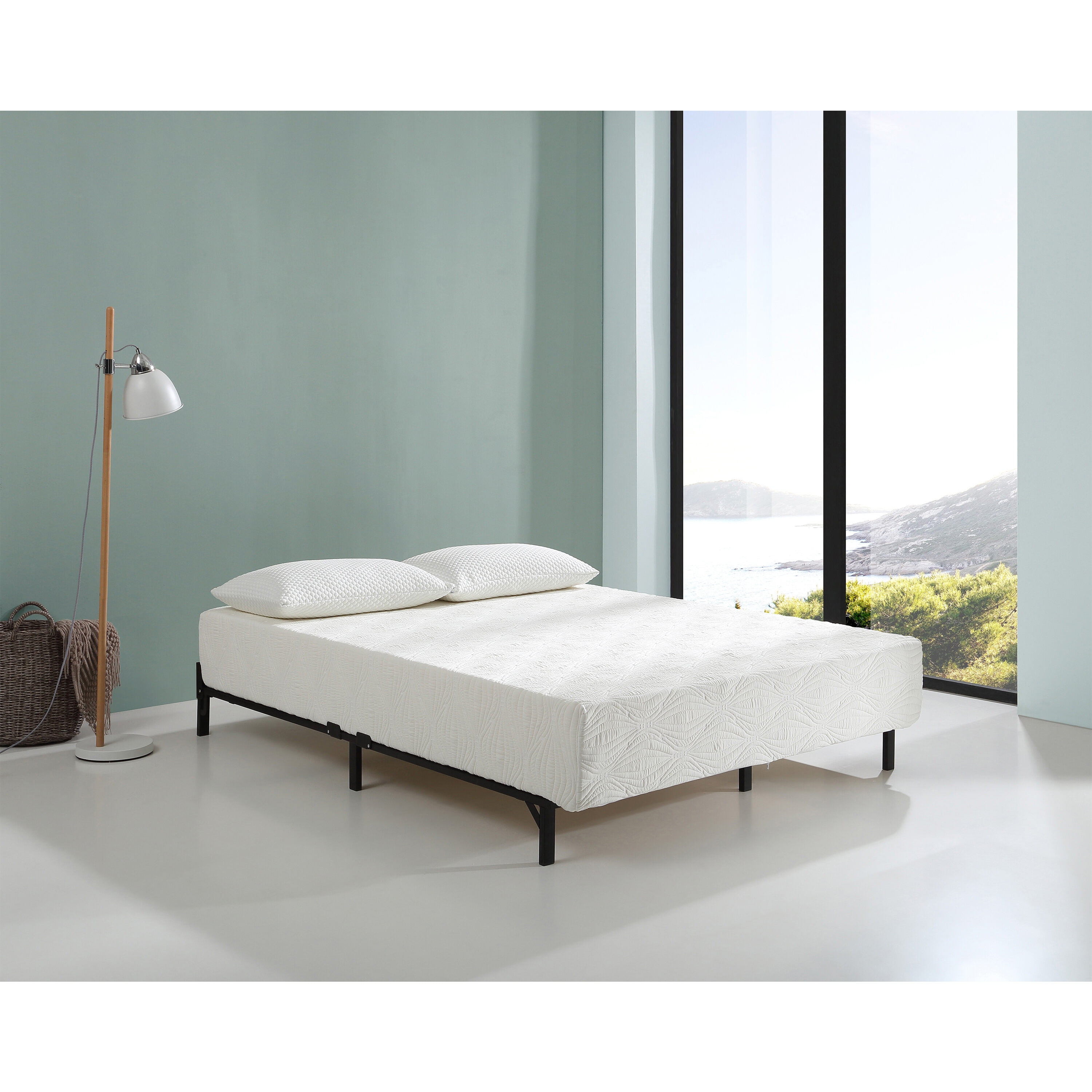 Cooling Gel Mattress Visco Gel Infused Memory Foam Mattress in a Box,Cool & Relaxed Sleep, High-Density Foam, Extra Firm Support,White,Queen Size Mattress