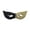 Gold, variant on Halloween Textured Two-Tone Eye Mask, Split-Color Half-Face Masquerade with Elastic Strap (1 PC Mask) Blue One Size