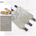 thumbnail image 3 of 3Pcs Stainless Steel Baking Pan Handheld BBQ Plate Rectangle Bakeware Nonstick Baking Pan, 3 of 8