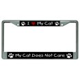 thumbnail image 1 of Cadre de Plaque d'Immatriculation Chromé I Heart My Cat, 1 of 1