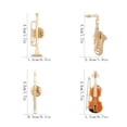 thumbnail image 5 of Lerpwige 4 Pieces Musical Instrument Enamel Pins Guitar Designs for Outerwear Accessories, 5 of 16