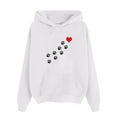 thumbnail image 4 of 2024 Hot Selling Women's Tops Clearance Sale Fashion Woman Hoodied Long Sleeve T-Shirt Printing Loose Blouse Tops Hoodies Trending Womens Clothes, White XXXL, 4 of 6