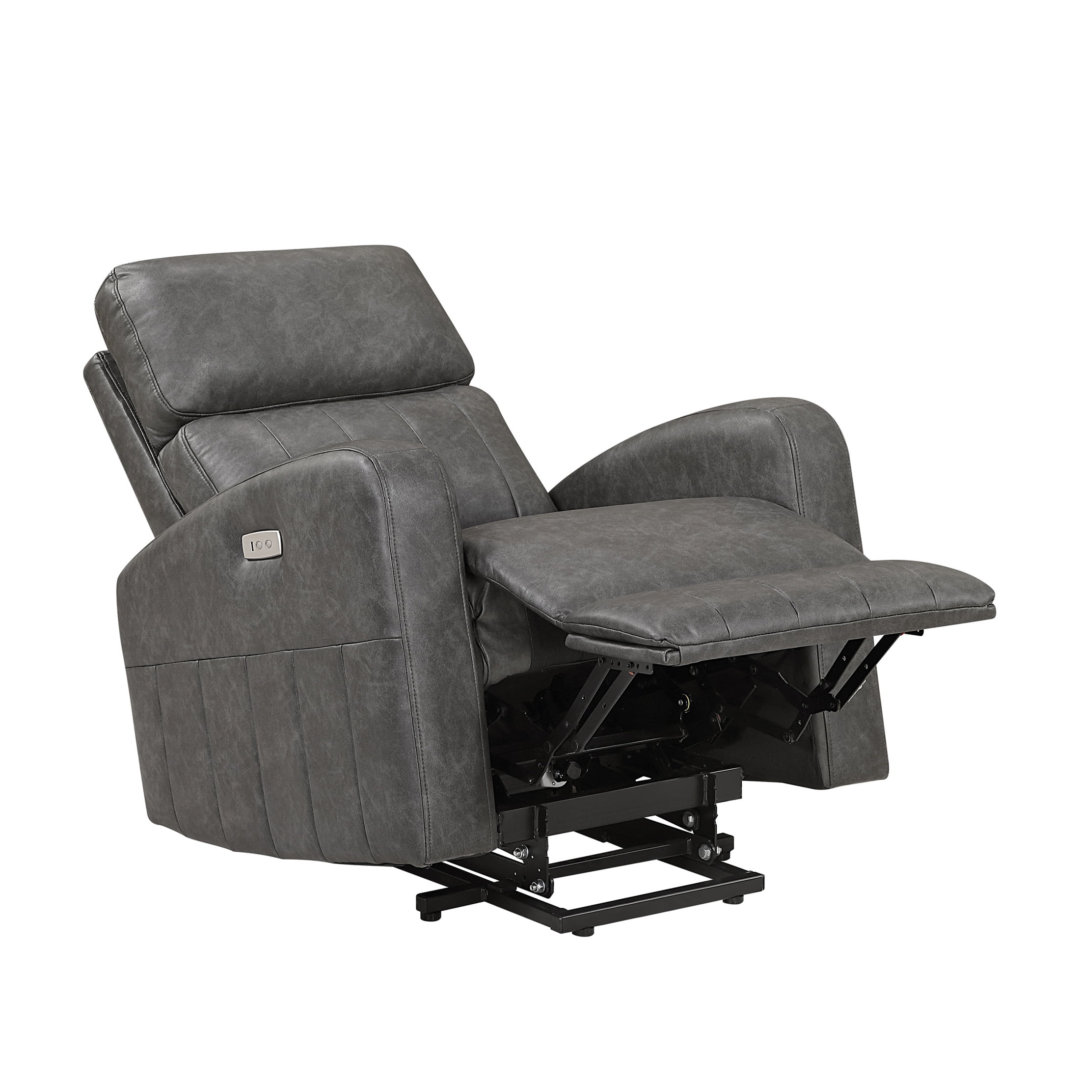 OakvillePark Evorix Faux Leather Power Lift Chair, Gray