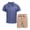 Blue/ Brown, variant on Clothes Boys’ 2-Piece Tech Polo Short Outfit Set – Includes Short Sleeve Polo Shirt & Shorts, Comfortable Everyday Clothing for Baby, Toddler, Little & Big Boys Sizes (12M-14)