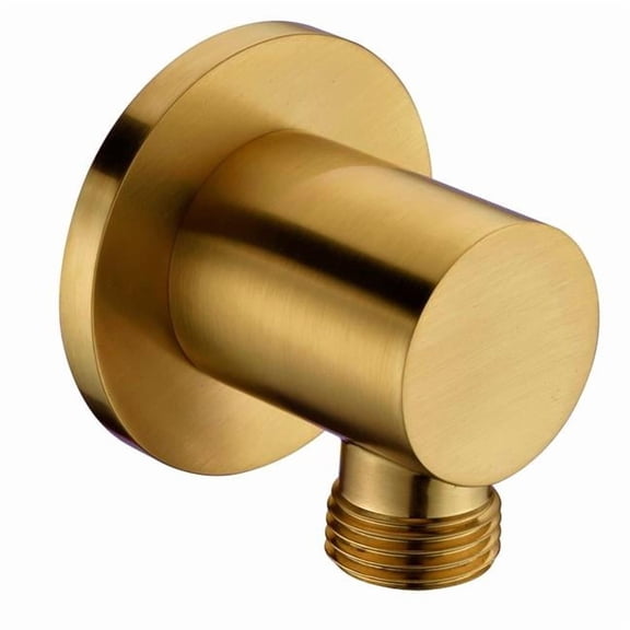DAWN WCTR50800 Shower wall supply elbow, Matte Gold (Round)