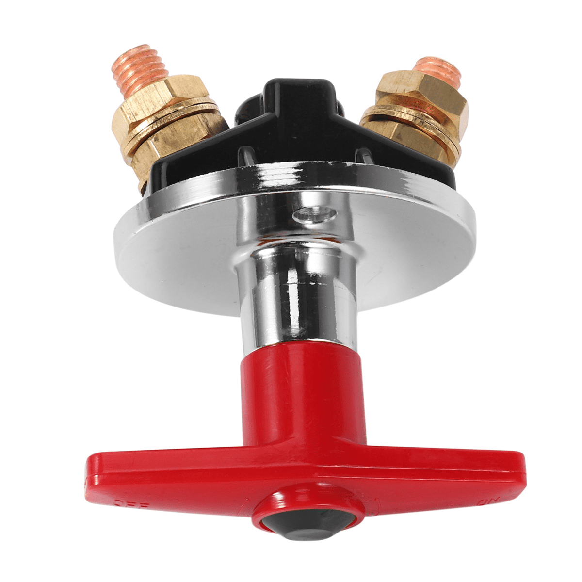 Battery Disconnect Cut Off Switch 500Amp Isolation Switch 12-60V Car Boat Truck Fixed Handle Key(Type F 2Pcs),2 x battery switch,red & black & silver