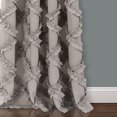 thumbnail image 4 of Lush Decor Ruffle Diamond Window Curtain Gray Set 54x84, 4 of 5