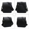 thumbnail image 3 of Leathario men's crossbody bag Leather shoulder bag for men small messenger Satchel Sling Travel Pack Work Black-M, 3 of 6