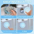 thumbnail image 4 of Cubierta de desagüe de bañera, tapones de desagüe para bañera, tapón de agua con ventosas, añade pulgadas de agua para desagües de bañera sin fondo, hogar de baño, gris, 4 of 6