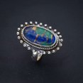 thumbnail image 2 of StarGems&reg; Natural Copper Chalcedony Handmade 925 Sterling Silver Ring 8.75 F2494, 2 of 7