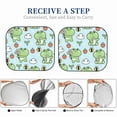thumbnail image 6 of Honeii Cute Floral Frog Print Foldable Car Sun Shade for Windshield, 2-Piece UV Protection Shade, Protects Car Interior, Ideal for Cars, Trucks, SUVs-Large, 6 of 6